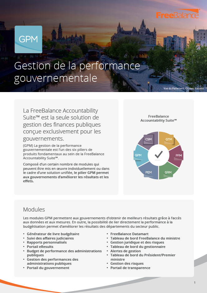 Gestion de la performance gouvernementale (Français)